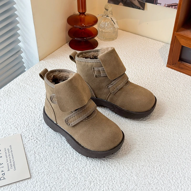 Girls Thermal Ankle Boots Winter Cotton Non Slip