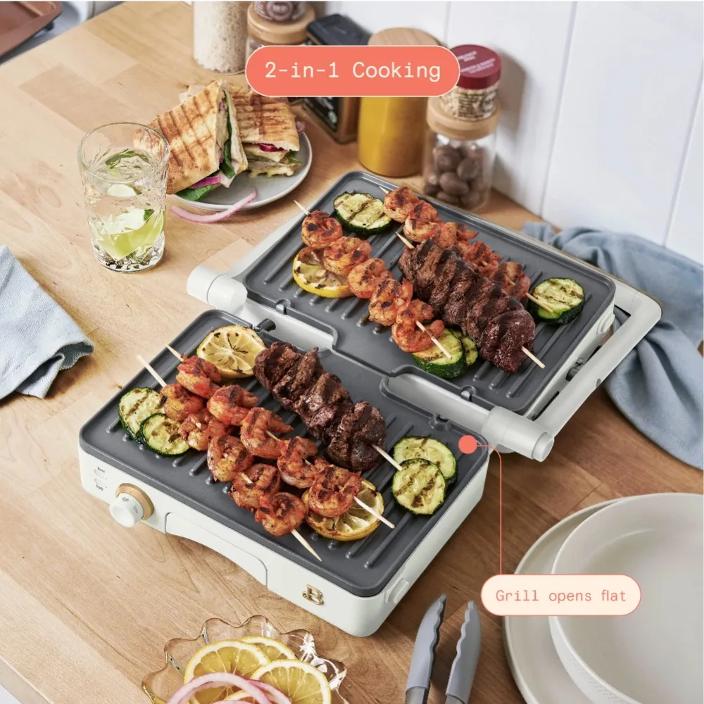 2-in-1 Panini Press & Grill Breakfast Maker
