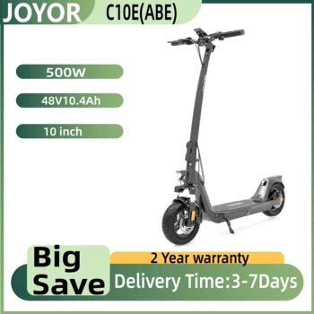 JOYOR C10E(ABE) Scooter elettrico 500W 48V 10.4Ah Atdul E-Scooter Velocità 25 km/h Portata 30-50 km Pneumatici da 10 pollici Pieghevole City EScooter