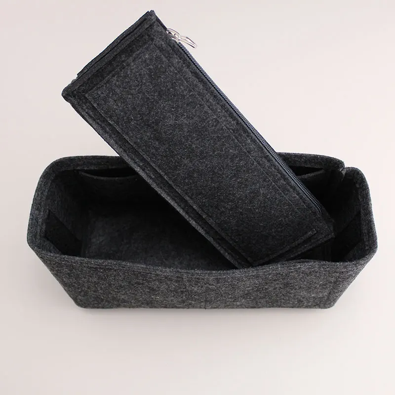 TINBERON Bag Organizer Insert Cosmetic Bag Handbag Makeup Bag Felt Cloth Bag Insert Luxury Bag Liner Organize Travel Storage Bag