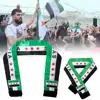 Vibrant Printing Syrian Flags Banners Scarf for Formal Event National Flags Sash Satins Flags Banners for Holiday Gathering 2