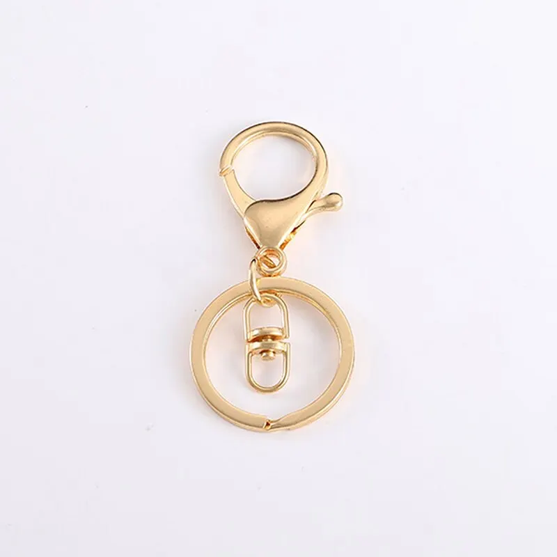 2pcs/lot Bag Key Ring Length 65mm Popular Classic Gold Plated Lobster Clasp Key Hook Chain Jewelry Making For Bag Keychain