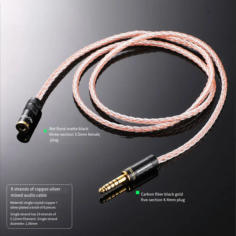 Premium Versilbertes HiFi AUX-Kabel 3,5mm Stecker auf Stecker Auto-Audiokabel für Kopfhörer-Upgrade Verlustfreier Klang Anti-Interferenz – Detail 30