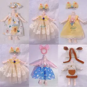 10 Styles Doll Clothes Dresses Cute Mini Clothes Accessories Suit Fashion Skirts