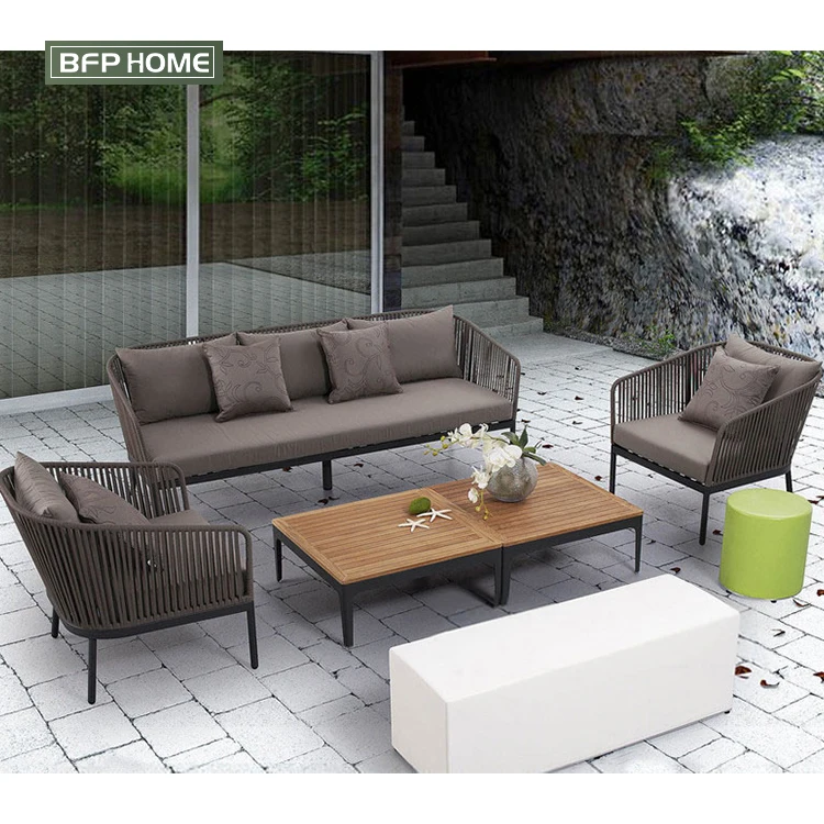 BFP Home Table Chair Set Furniture Rattan Garden Chair Coffee Shop Garden Outdoor Patio Furniture Rattan