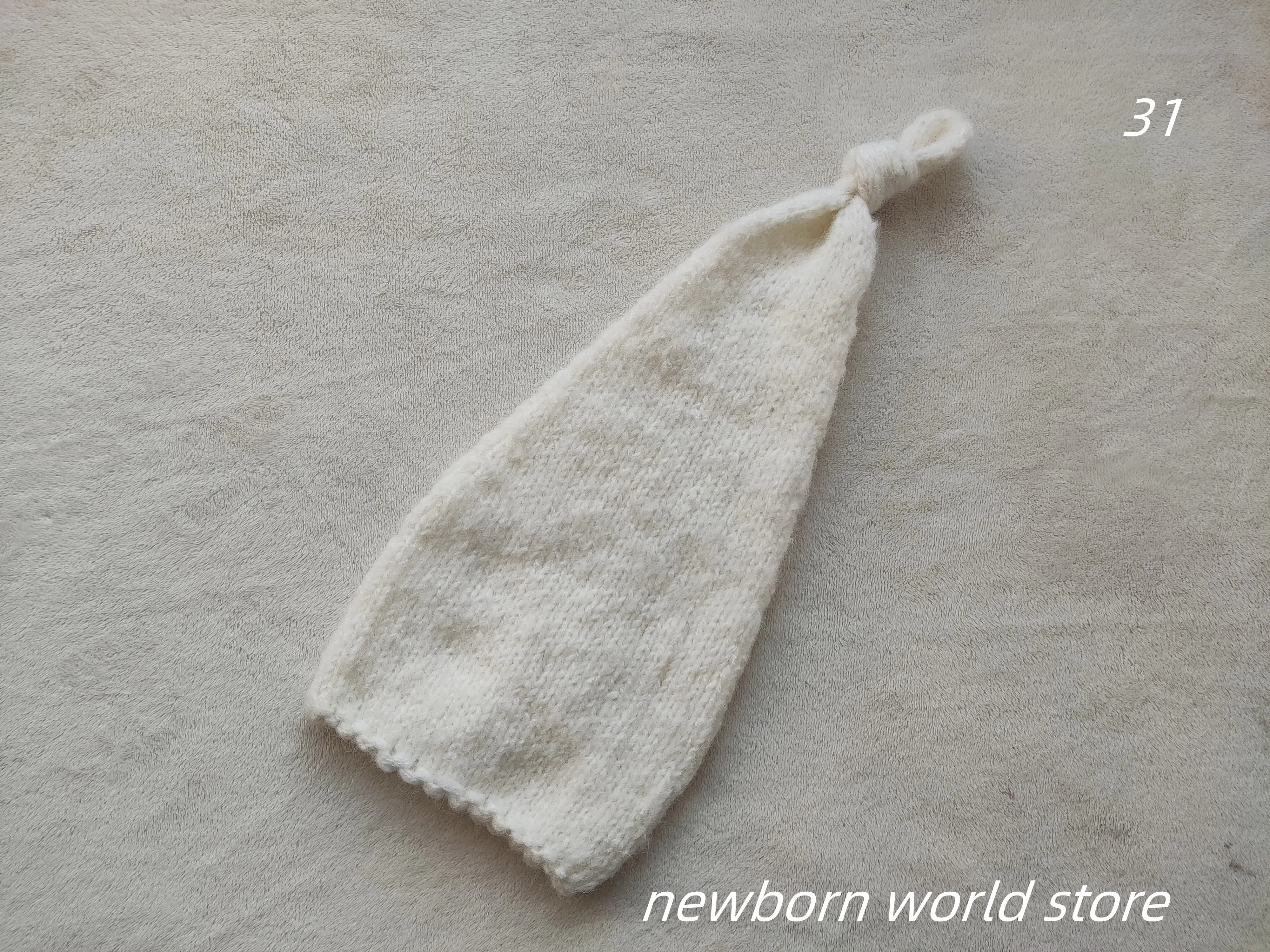newborn photography props  stretch wool mohair long hat 6