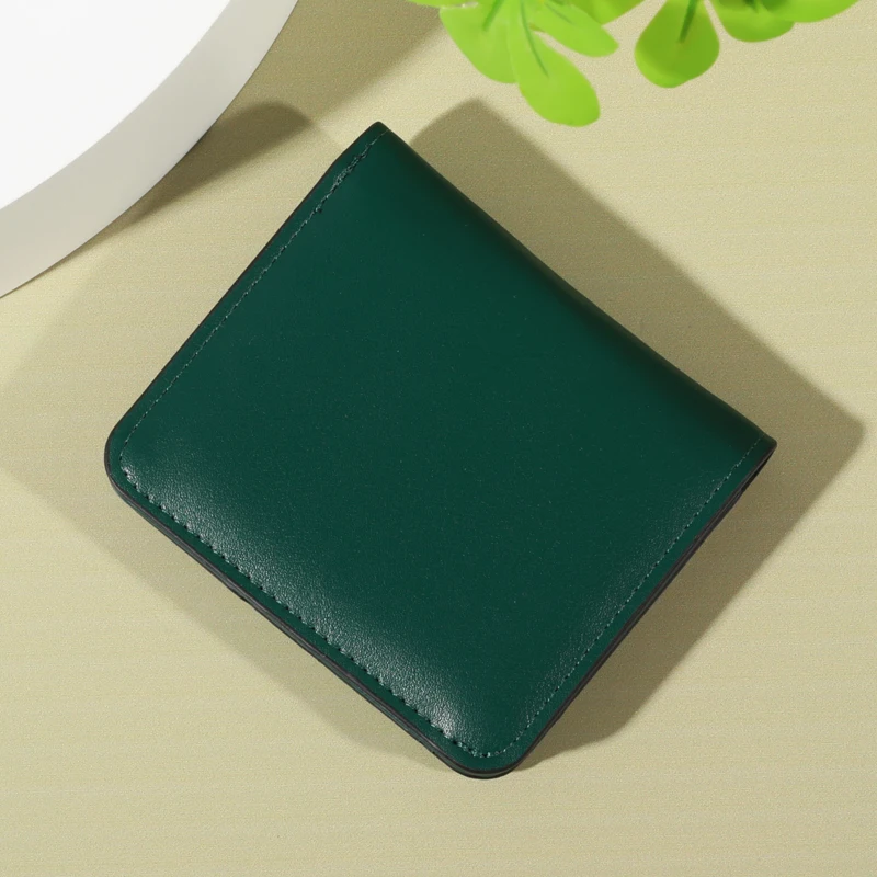 PU Minimalist Wallet - Snap Closure, Zip Pocket
