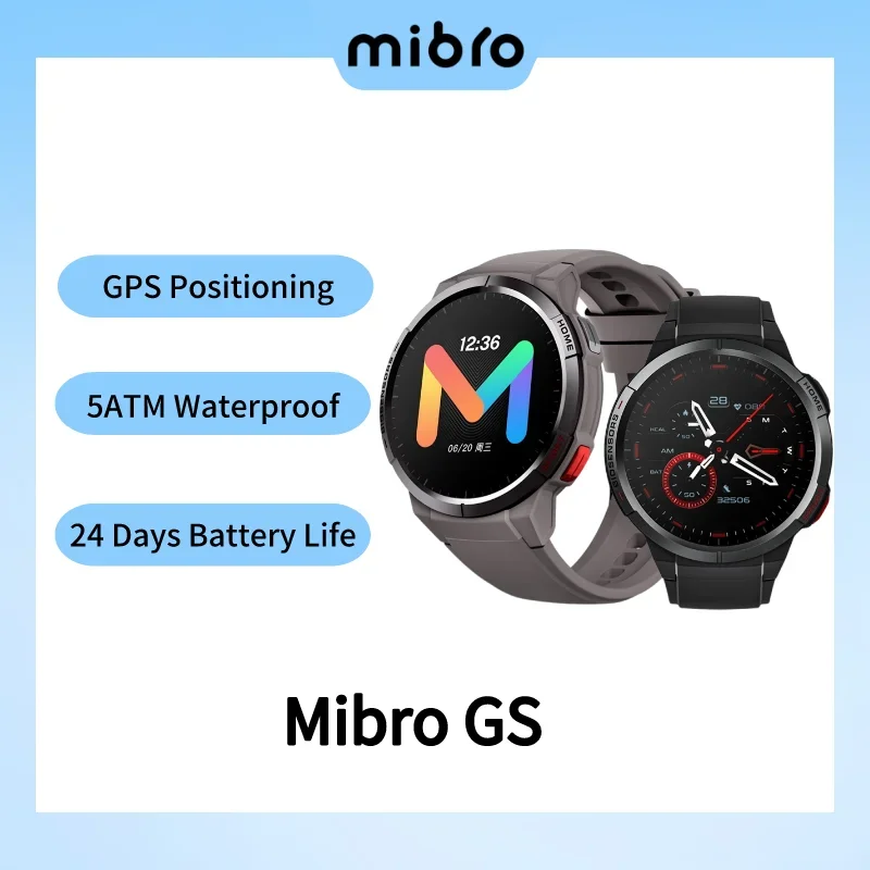 

Smart Watch Mibro GS 5ATM Waterproof Sport Watch GPS Positioning Bluetooth Calling Smartwatch Watch For Men For Xiaomi Phone