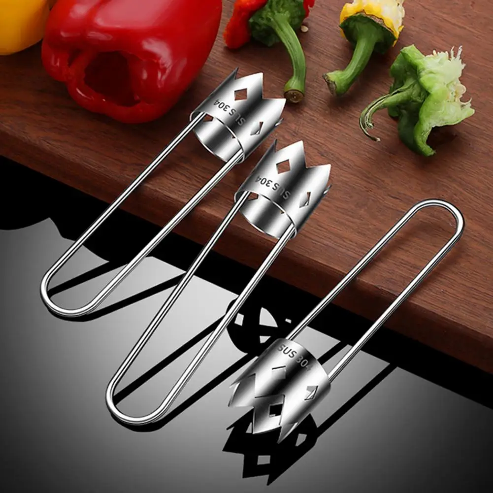 1Pc Stainless Steel Core Remover Tool For Red Bell Peppers Pear Fruit Corer Easy Twist Pull Multifunctional Kitchen Gadget_voghion.com