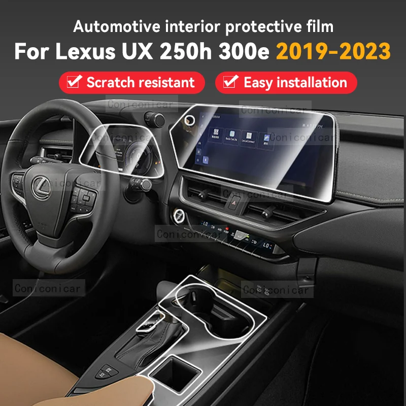 

For LEXUS UX 250h 300e 2019-2023 Car Interior Gearbox Panel Dashboard Center console Anti-Scratch Protective Film Accessories