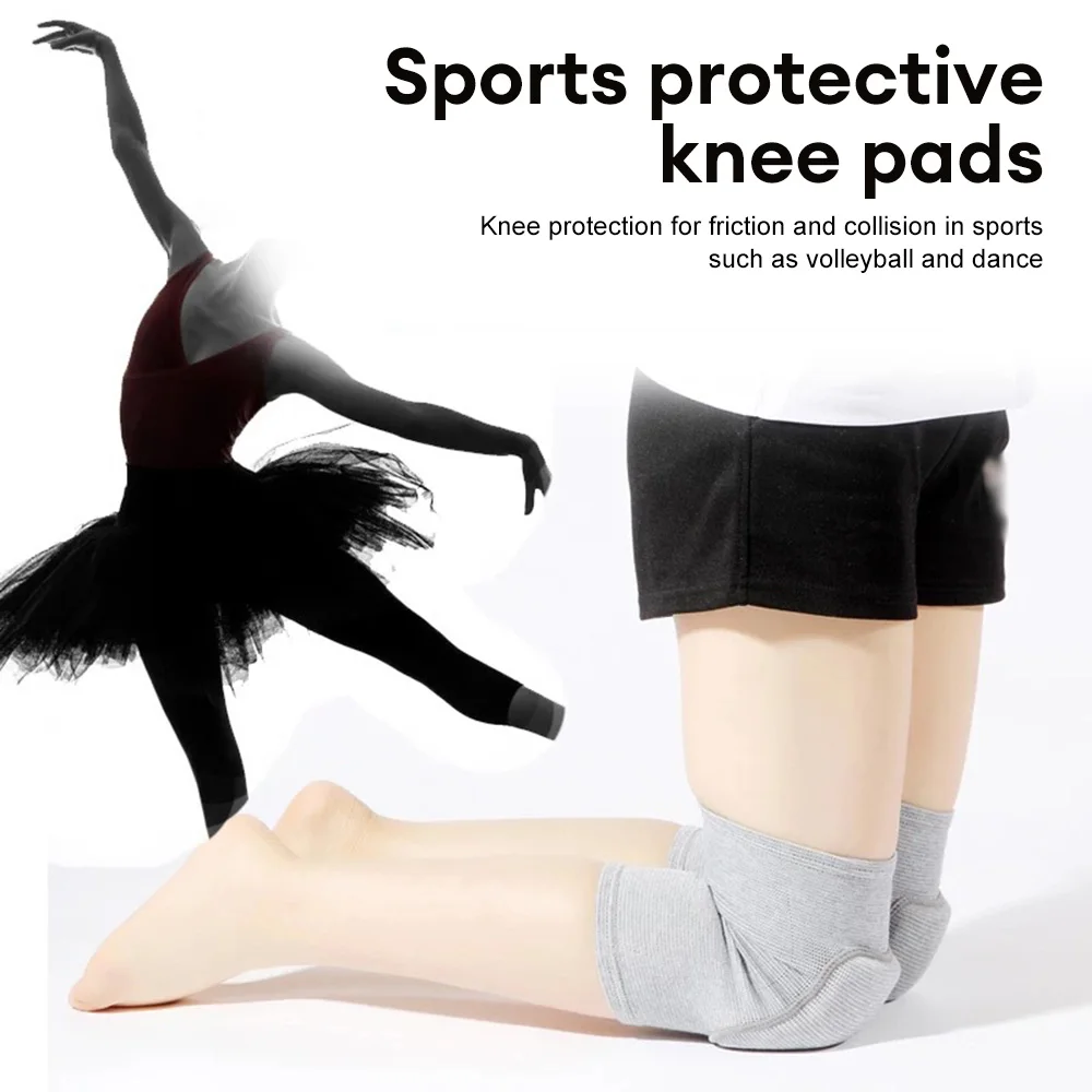 1Pairs Dancing Knee Pads for Volleyball Yoga Women Kids Men Patella Brace Support EVA Kneepad Fitness Protector Work Gear