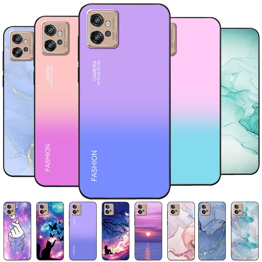 Custodia Per Moto G32 Coque G 32 6.5 "Tpu Custodia Morbida In Silicone Per Motorola Moto G32 G32 Cover Antiurto Funda Bumper Marble