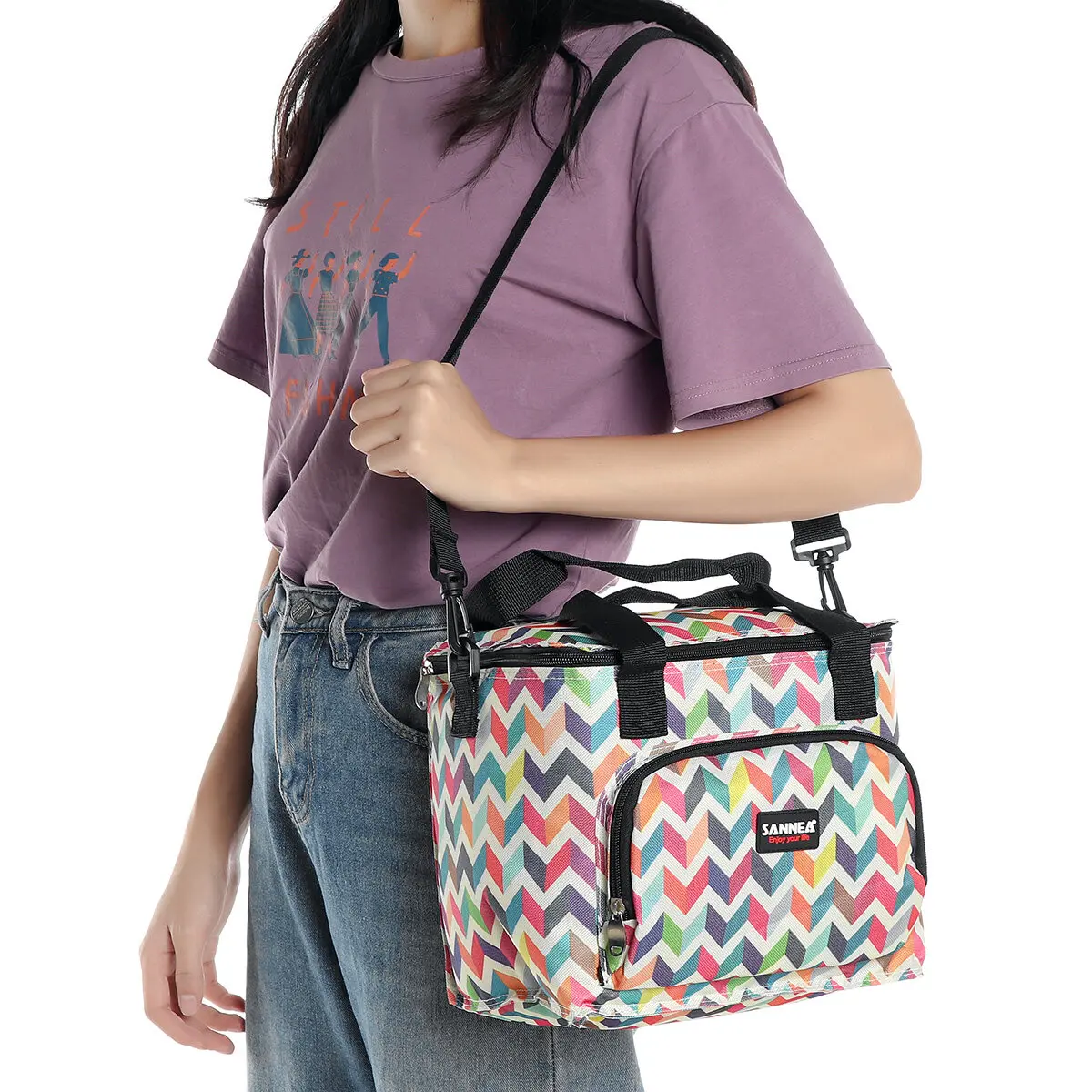 Lunch Tote Bag Portable Thermal Insulated Lunch Shoulder Food Bag Large Cooler Picnic Bags Box for Women Men Thermo