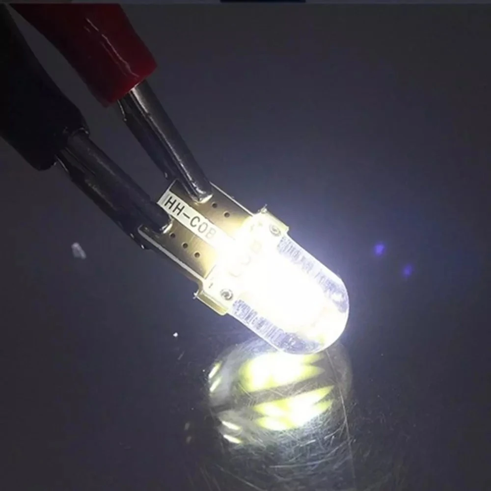 LED Bulbs LED W5W T10 194 168 W5W COB 4SMD Led Parking Bulb Auto Wedge Clearance Lamp Canbus Silica Bright White License Light Bulbs