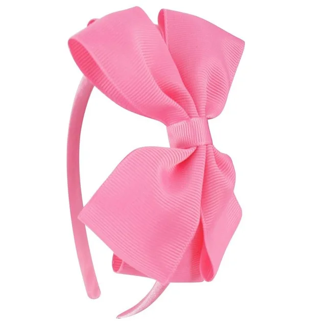 Vibrant Solid Color Bow Hairbands for Kids - Stylish Ribbon Hair Accessories for Girls