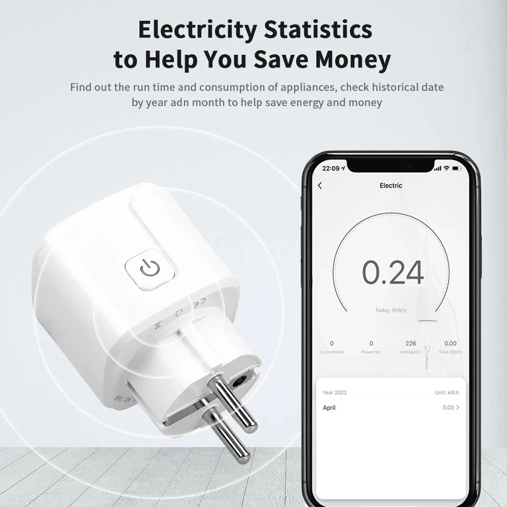 Tuya ZigBee 스마트 플러그 20A EU 스마트 홈 콘센트 소켓(전력 모니터링 타이밍 기능 포함)은 Alexa Google Home Alice를 지원합니다.