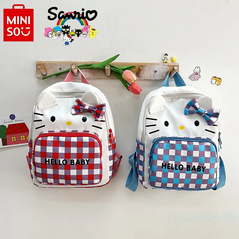 

Miniso Hello Kitty New Women's Backpack Fashionable High Quality Girls' Backpack Cartoon Large Capacity Children's Backpack