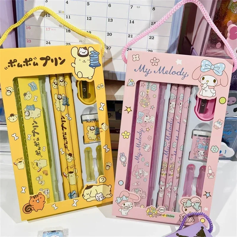 Sanrio Stationery Set Anime Cartoon Hello Kitty Cinnamoroll Kuromi