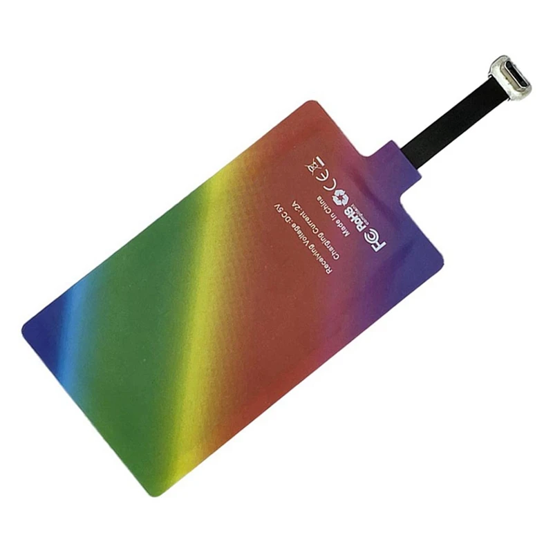 Wireless Charging Receiver 10W 5V 2A Wireless Charging Receiver Module Universal Port For Android Qtandard Easy Install (Type-C)