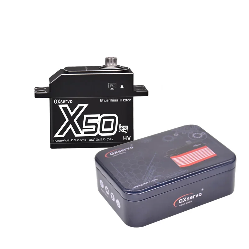 Brushless Programmable 50KG Large Torque Servo Waterproof High Voltage Full Metal Gear Motor For 1/8 1/10 RC Car Boat Traxxas 6