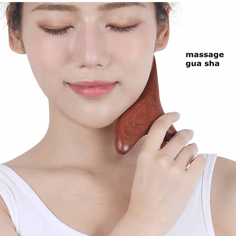 Wood Trigger Point Massage Gua Sha Tool Professional Lymphatic Drainage Tools Wood Therapy Massage Tools for Back Leg Hand Face