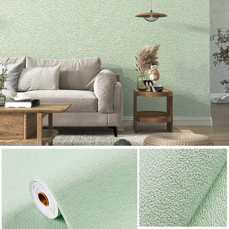 thumbnail image 1 of Papel tapiz de pared autoadhesivo de espuma 3D de lino de PVC de color sólido, grueso, impermeable, para renovación de paredes, decoración del hogar, 1 of 5
