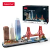 CubicFun 3D Metal Puzzles For Kids Adults LED San Francisco City Architecture Model, Golden Gate Bridge,555 California Street 1