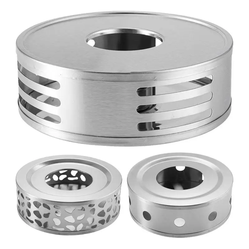 TeapotWarmerStainlessSteelTeaHolderHeaterRoundBaseStoveCandle