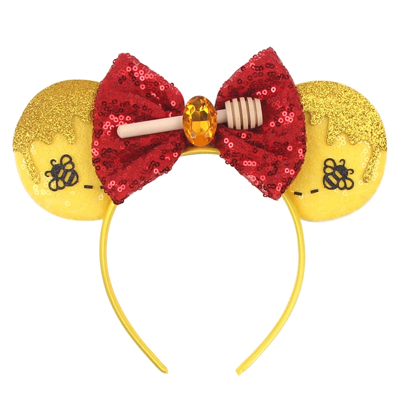 2026 Lion Character Mouse Ears Headband For Kids Party Festival Cosplay Animals Kingdom Hair Accessories Sequins Bow Hairband