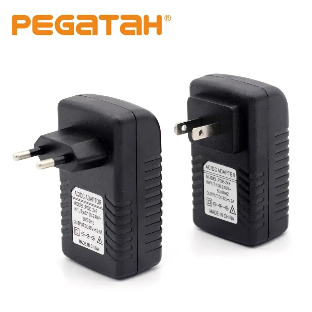 PEGATAH 패시브 POE 인젝터, IP 카메라 AP용 POE 캠 POE 어댑터용 출력, 100Mbps, 12V2A, 15V1A, 24V1A, 48V0.5A