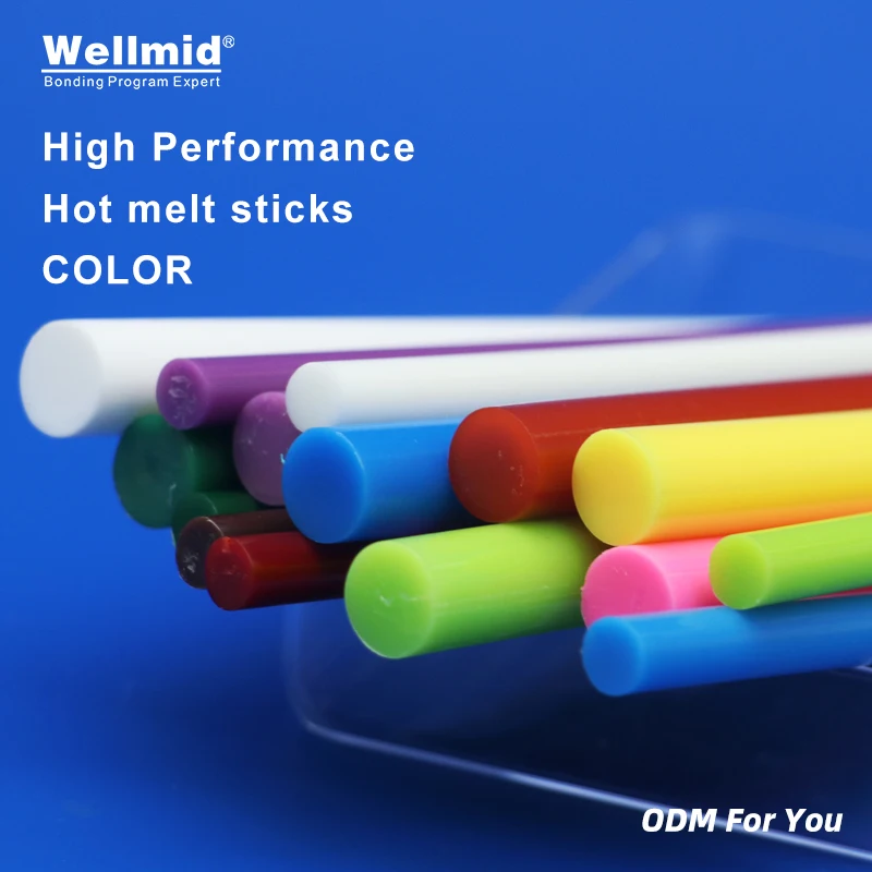Colorful Hot Melt Glue High Performance EVA Stick DIY Artworks Decorations Toys bonding colored drawing or stereoscopic drawings 10pcs 7 100mm vintage sealing wax colored glue stick melting envelope invitation stamp security packaging repair tool