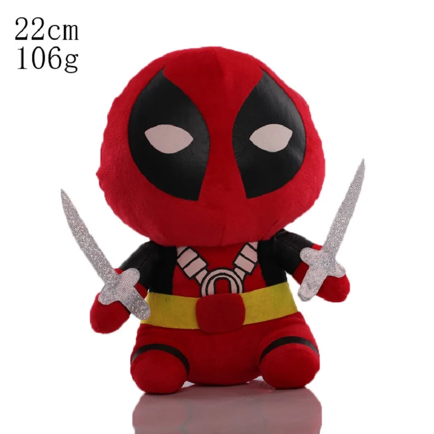 New Movie Deadpools Plush Doll Bag Key Pendant Super-hero Children Pillow Dolls Toys Cartoon Anime Boys and Girls Birthday Gifts