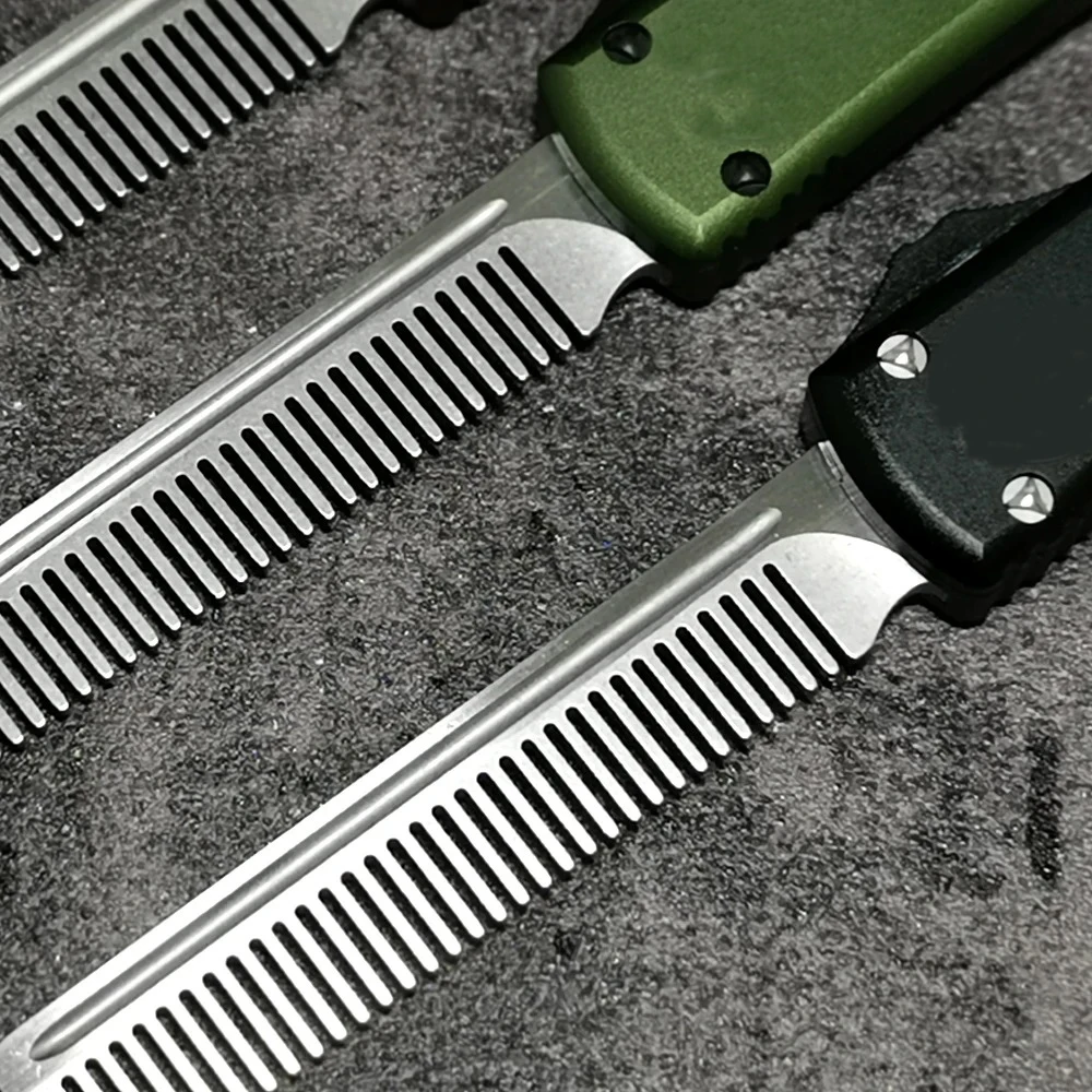 Portable Comb UT Series Automatic Telescoping Technology Aviation Aluminum Handle Metal Straight Jump Tactical Comb EDC
