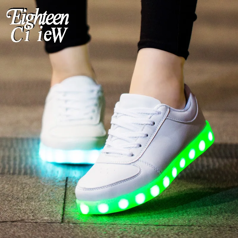 gebaar geleidelijk Soldaat Led Luminous Shoes Sneakers Simulation | Light Velcro Shoes Adults -  Luminous - Aliexpress