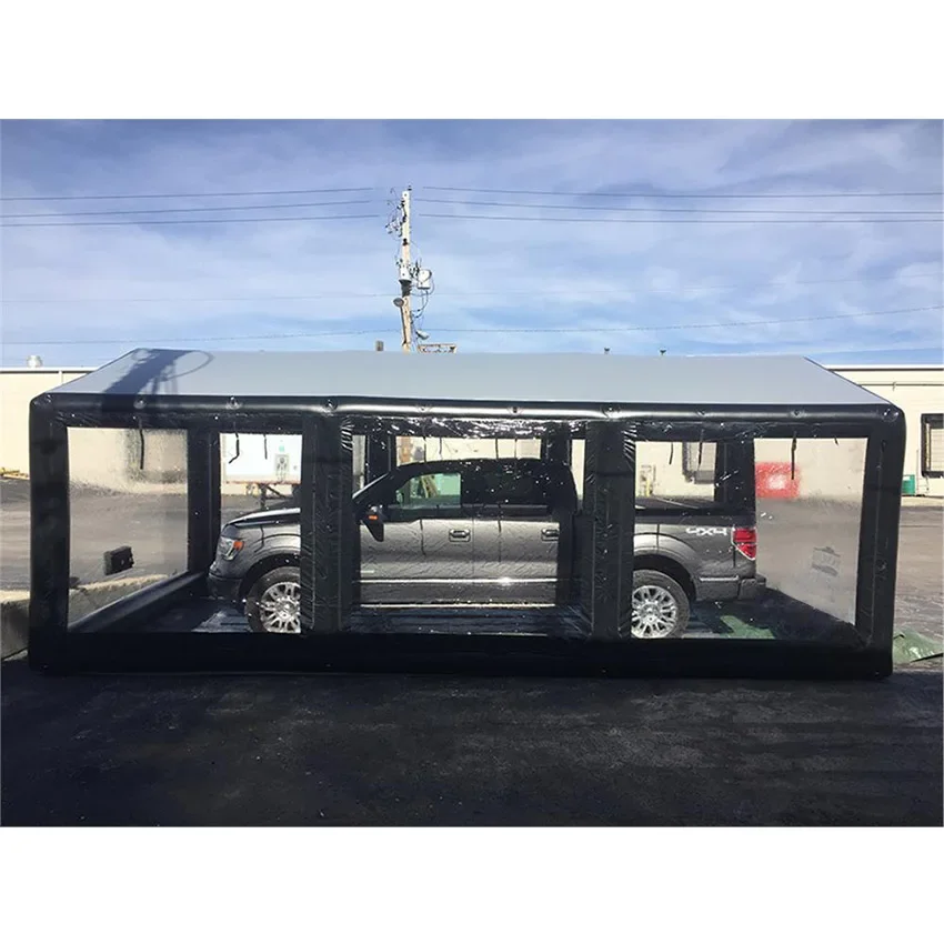 Pvc Airtight Inflatable Spray Booth Car Painting Car Garage Portable Cover Tent Drive In Carport Cabin With Pump For Maintaining 4