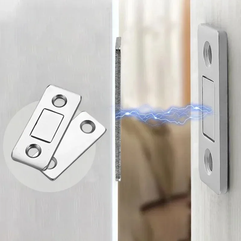 Self Adhesive Door Stops Magnetic Cabinet Catches Invisible Soft-Catch Anti-Rust Magnet Stickers Hidden Door Closer Cupboard