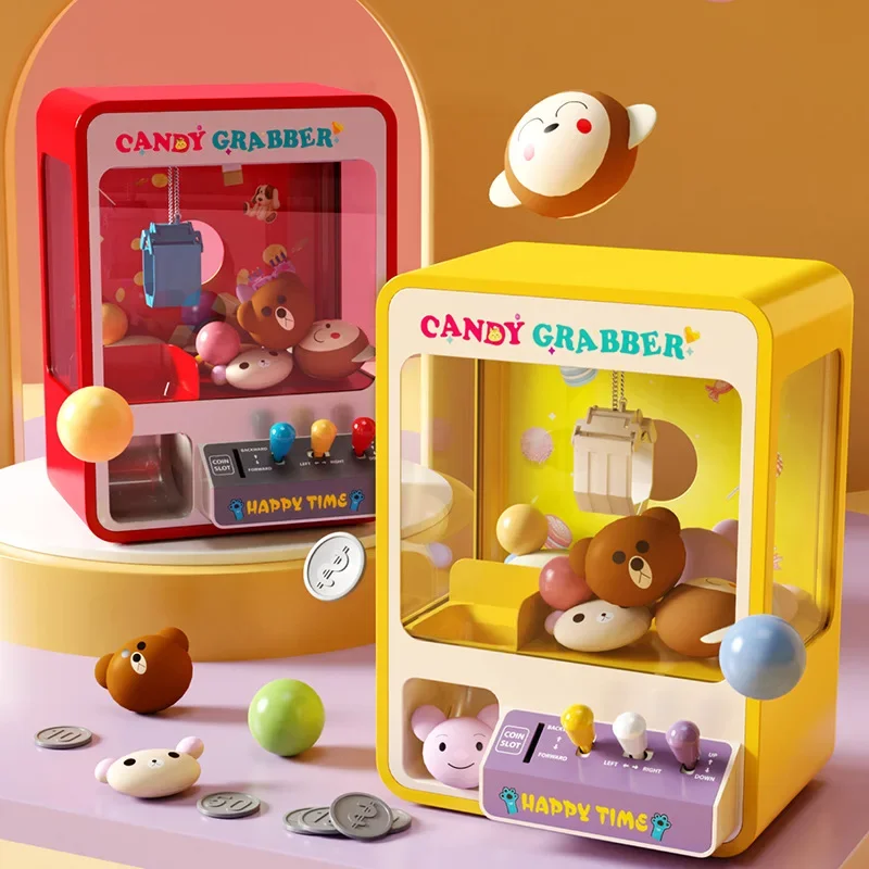 Kids Claw Machine Toys Arcade Games Wire Drawing Grasping Crane Doll Capsule Machine Candy Grabber Prize Dispenser Vending Toys 5