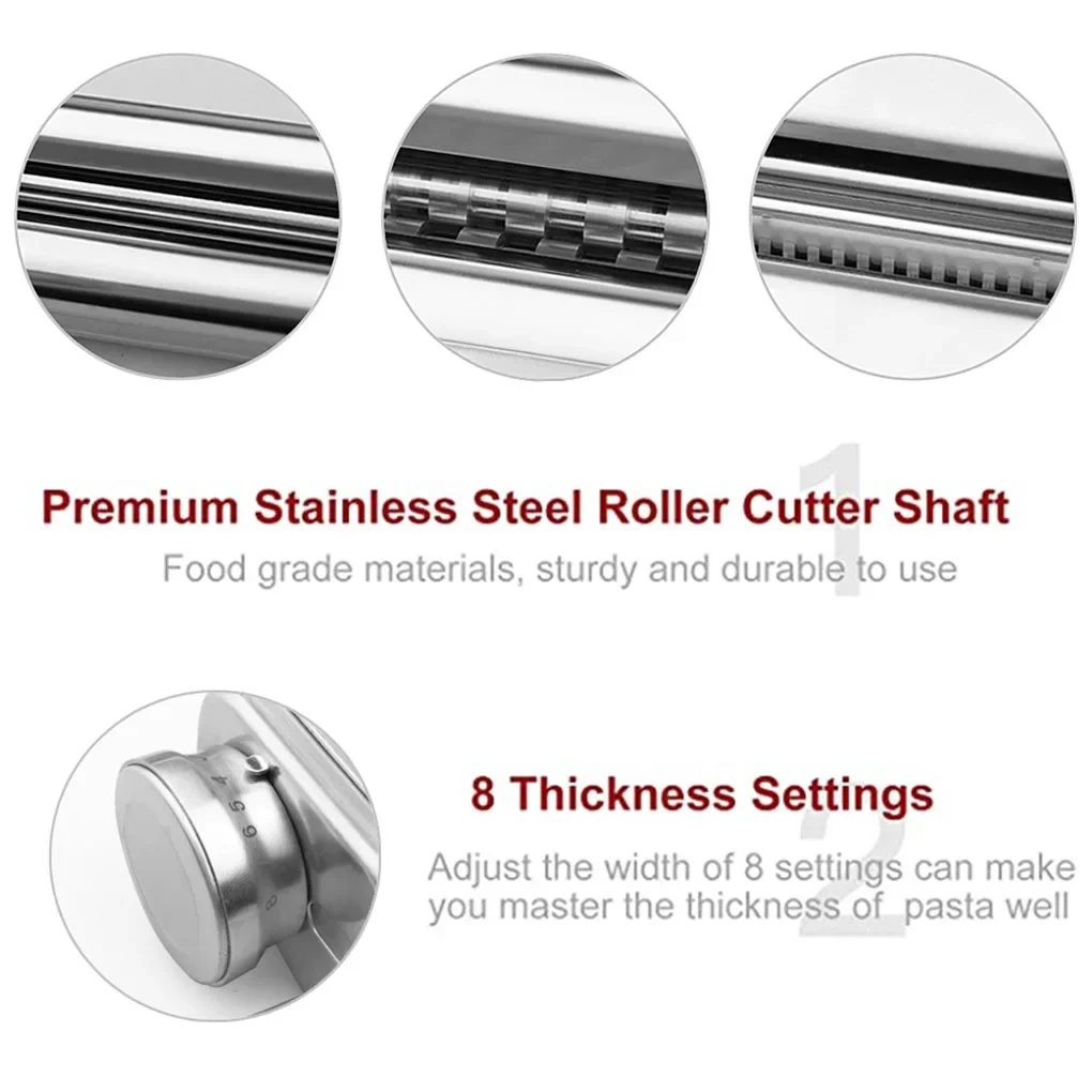 Noodle press pasta attachment pasta roller cutter KitchenAid stand mixers pasta sheet roller processor spaghetti fettuccine cutter For KitchenAid