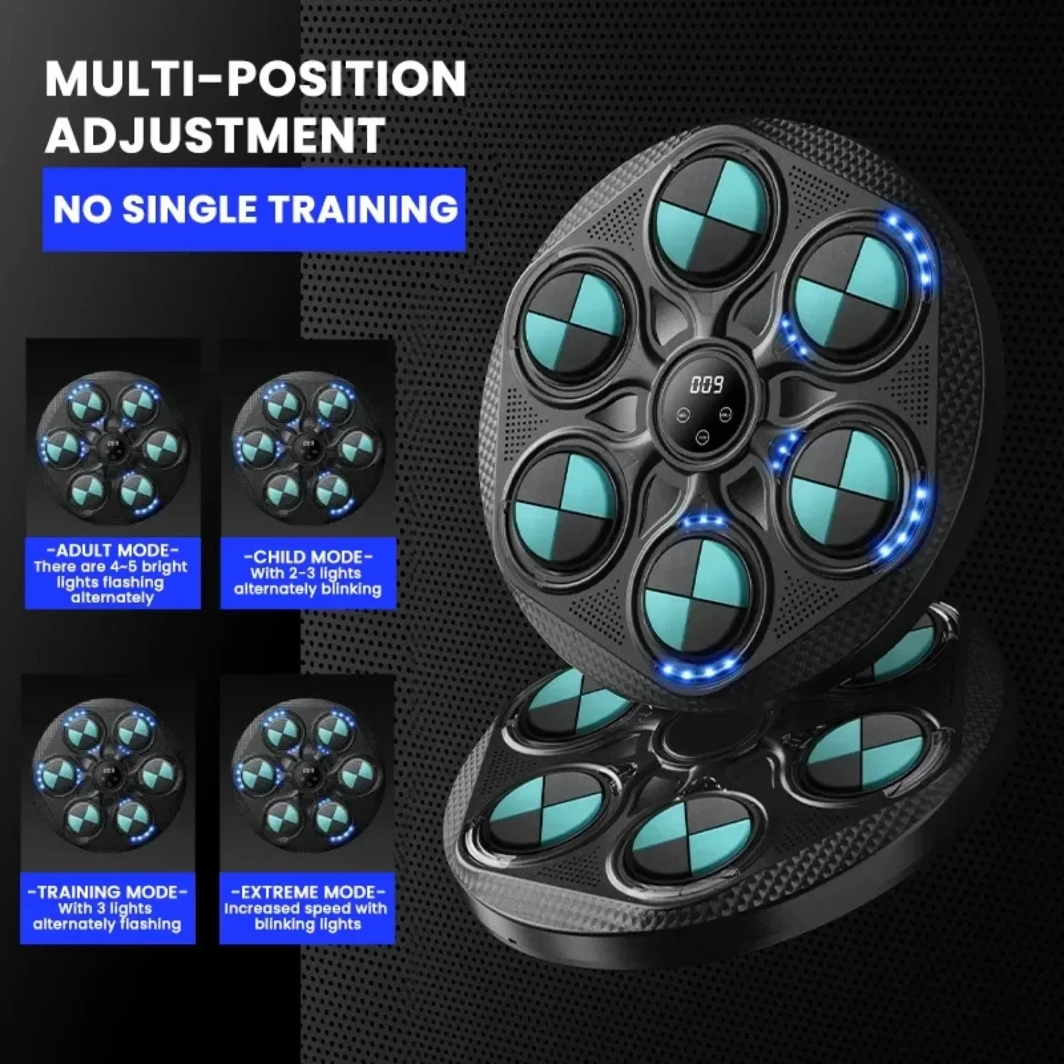 RGB dazzling light Kids Adults Music Boxing Training Machine Smart Music Boxing Pad Home Punching Pad Wall Hanging Sanda Sandbag