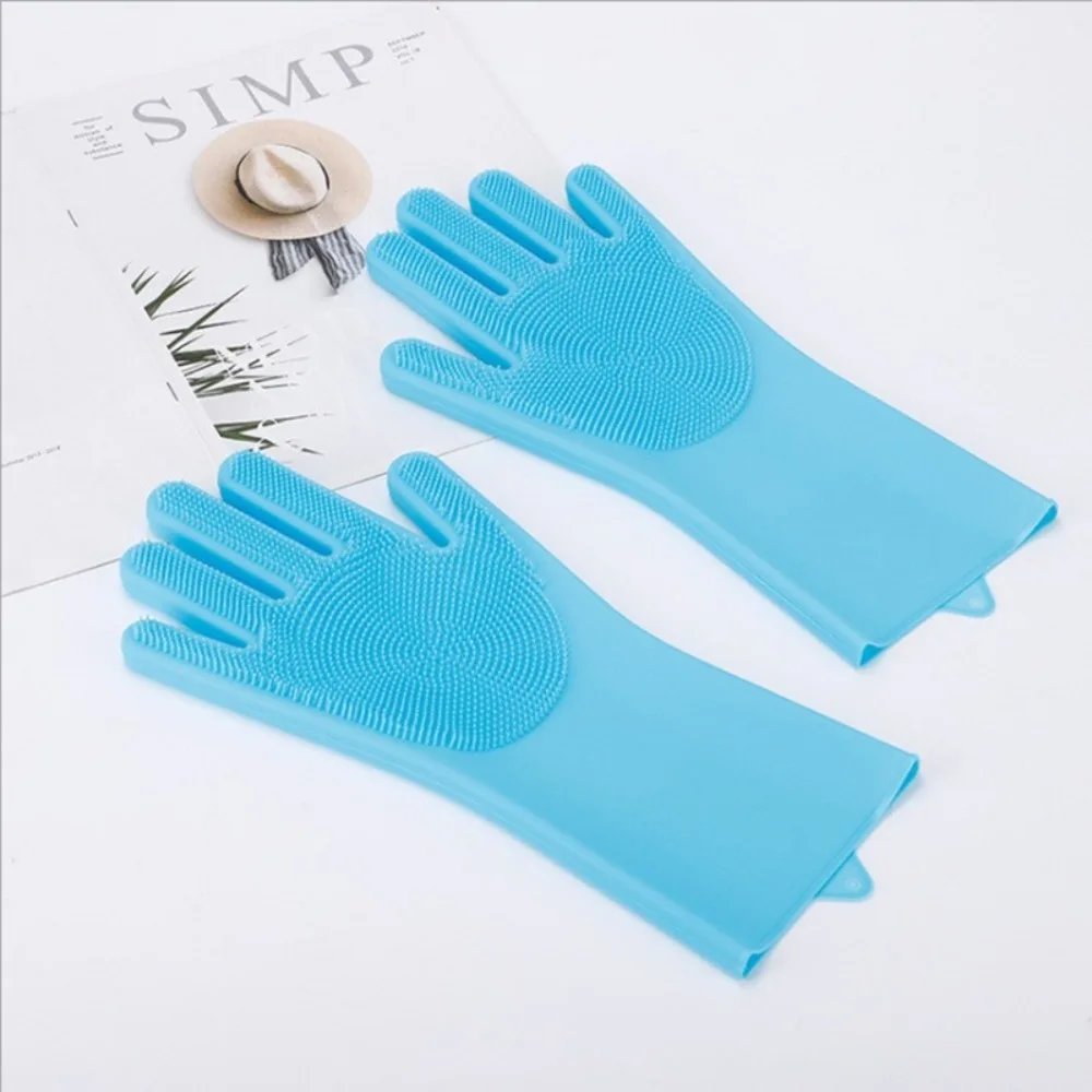Dog Cats Bath Brush Massage Gloves 3