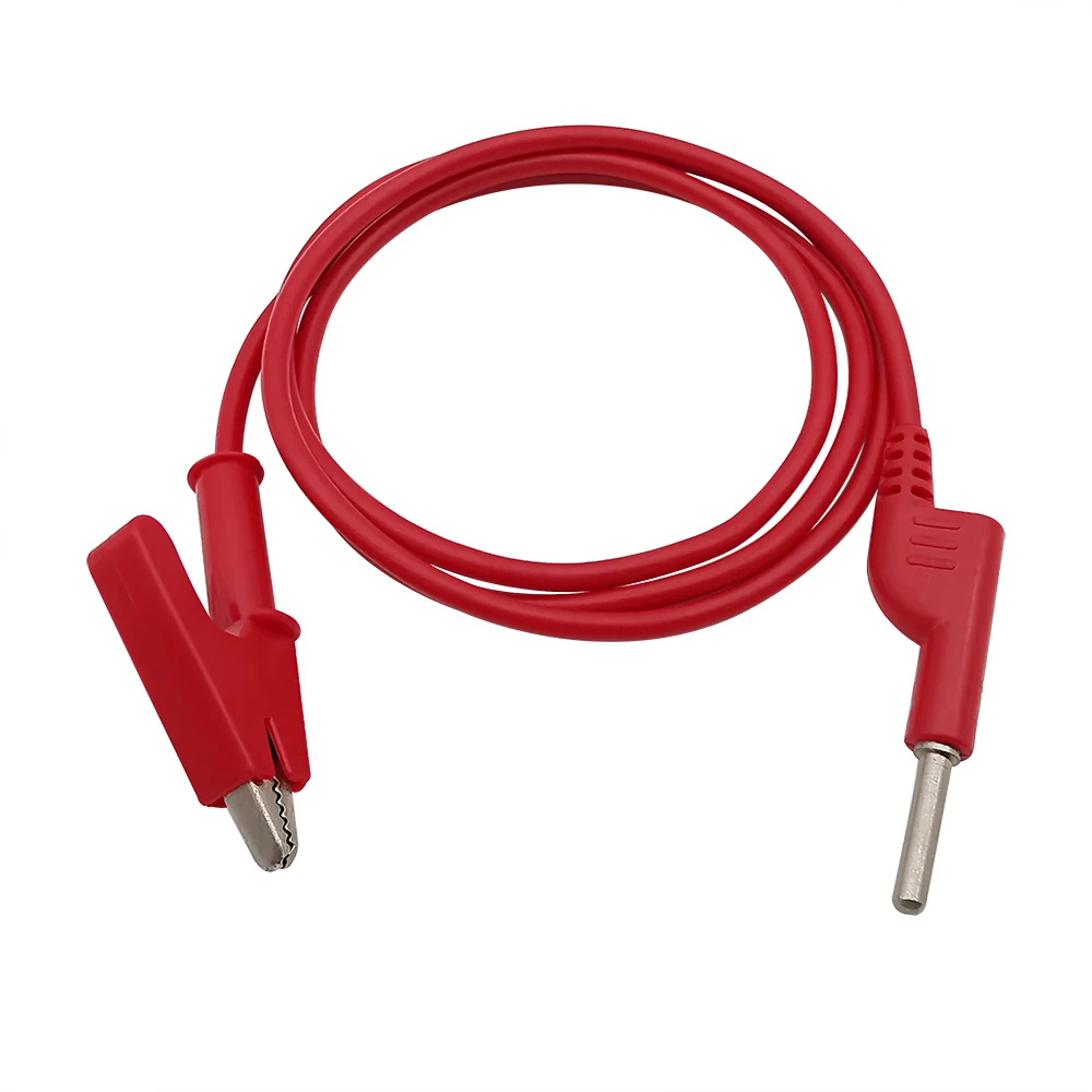 1Pair 4mm Banana Plug to Alligator Clip Stackable Multimeter Test Leads Probe Cable Wire Electrical Tools alligator clips,electric test clamp,test leads