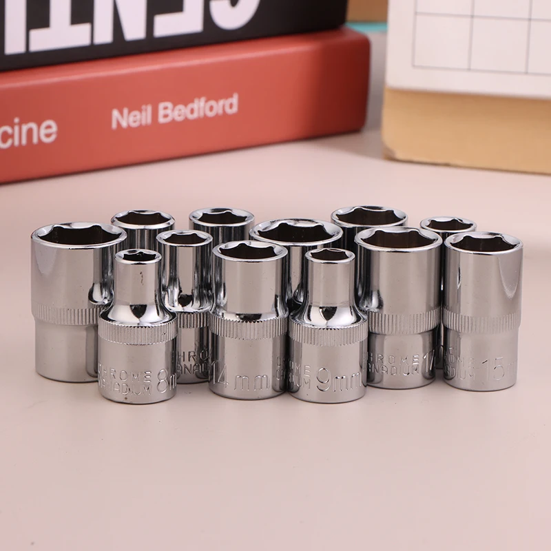 1pcs 1/2" Square Drive 12-point Socket Bit Ratchet wrench 12pt Sockets Hand Tool Kit 12 Angles Plum Blossom Sleeve 8-32mm
