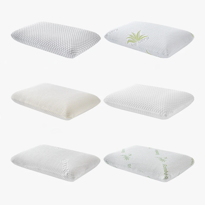 Bamboo Fiber Skin-friendly Memory Foam Pillow Slow Rebound Bread Pillow Single Hotel B&B Cervical Neck Care Home Pillow Core 6