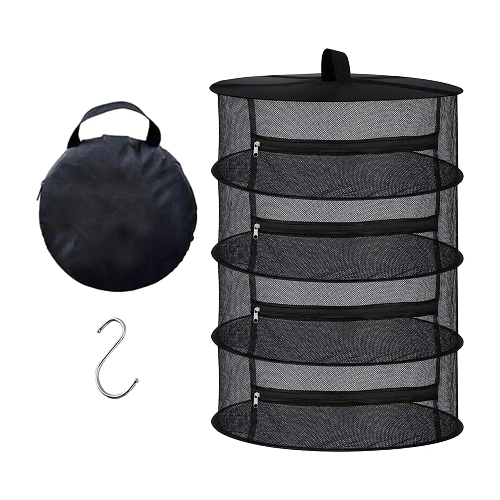 Herb Drying Rack Collapsible 4 Layer Breathable Herb Dryer Herb Drying Hanger 2