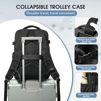 Vacuum Backpack Travel Bag for Men Large Capacity Backpack Business Laptop Backpack Women Men Expandable Backpack School Bag 6