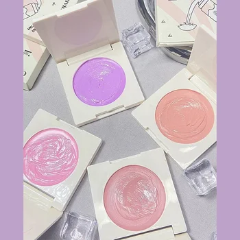 Heallor Multifunctional Makeup Cream Blush & Eyeshadow Face Blusher Purple Pink Rouge Contouring Makeup Long Lasting Easy To Col - Thumbnail 4