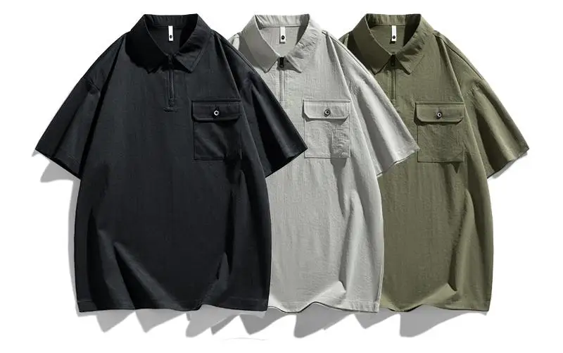 Plus Size 8xl Men Polo Shirt Stripe Big Pocket Cool Quick Dry Oversize 6xl 7xl Zipper Breathable Short Sleeve Summer Male Tshirt 6 Sd6a4efc54c9b49828565d908a217f8c6S