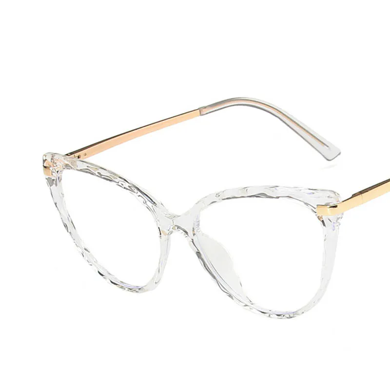 TR90 Metal Irregular Rhombus Frame Women's Nearsighted Glasses Anti-glare Spring Hinges Myopia Glasses -0.5 -1.0 -2.0 To -6.0 3