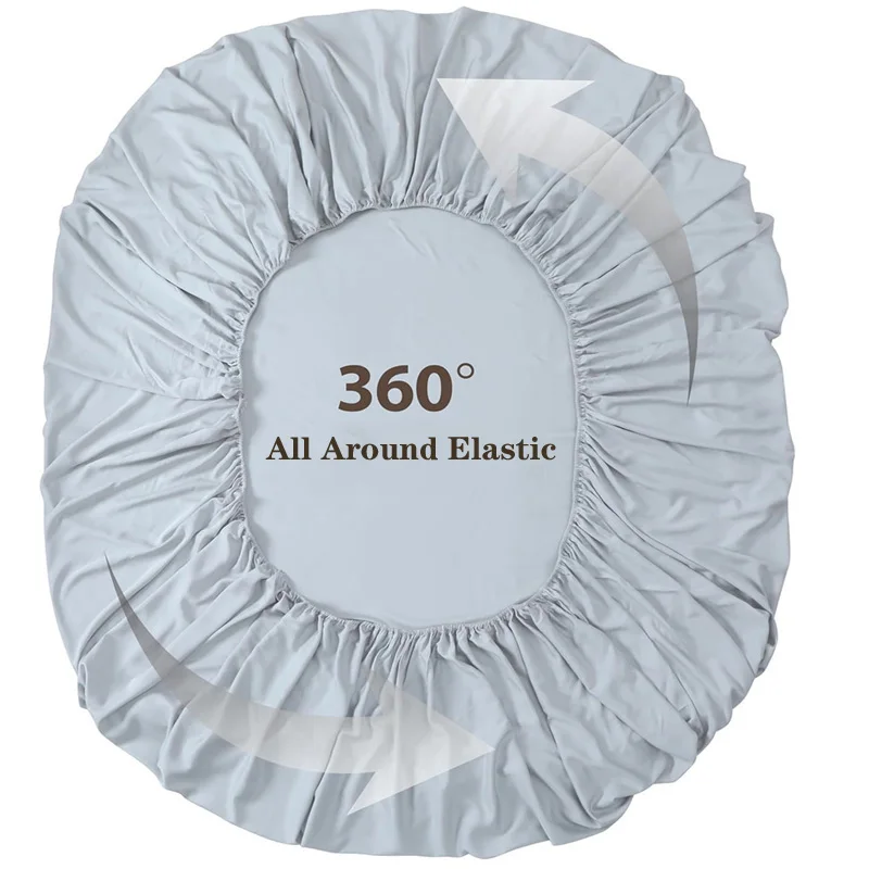 High Quality Bed Fitted Sheet 100% Bamboo Mattress Cover with Elastic Band Double King Queen Size Bed Sheet 90/120/200 Fit Sheet 6