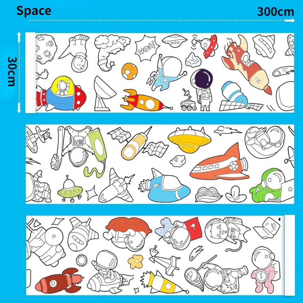 Children's Creative Coloring and Graffiti Paper Roll for Artistic Fun and Learning